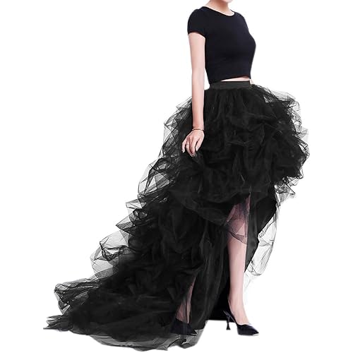 WDPL Wedding Planning Women's Long Maxi Tulle Special Occasion Bustle Night Out Skirt