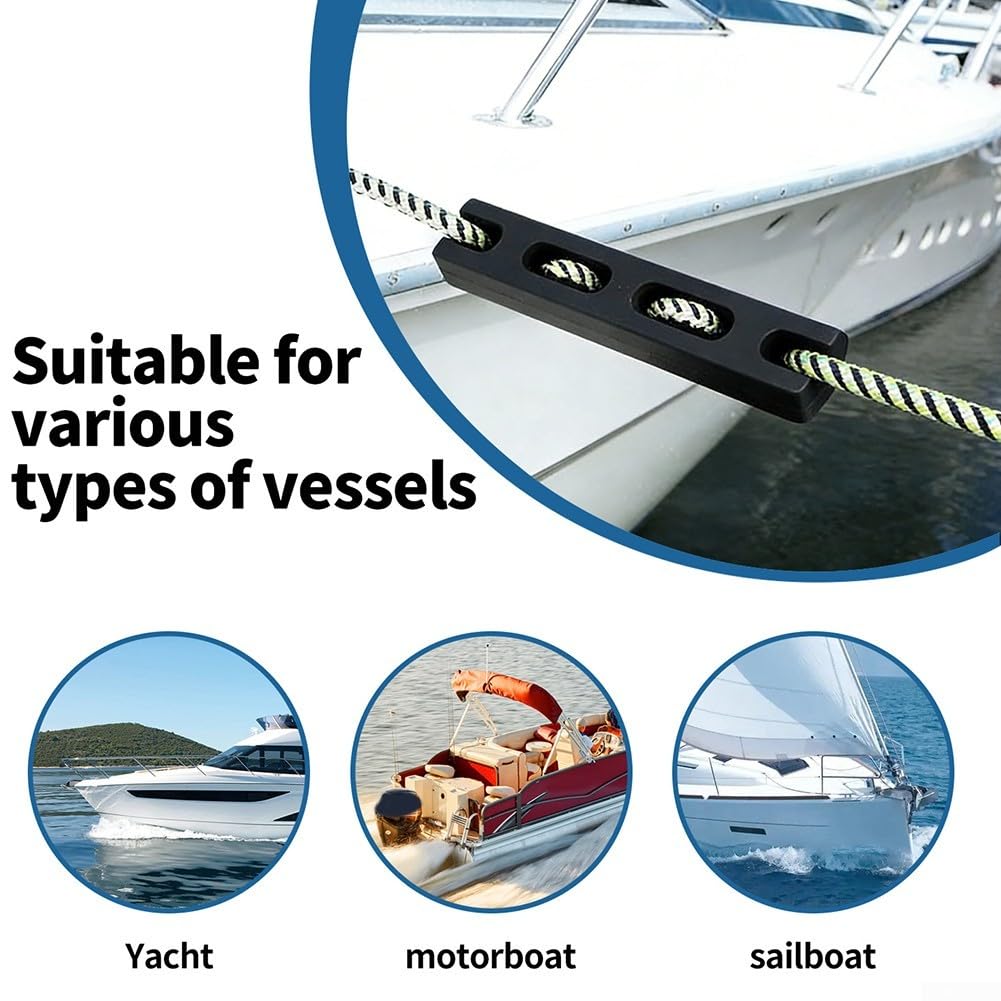 Guide de corde d'amarrage en caoutchouc pour bateau, yacht, voilier (taille