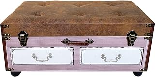 Signes Grimalt By Sigris - Baúl con 2 cajones Muebles | Baules Marrón - 35x35x70 cm