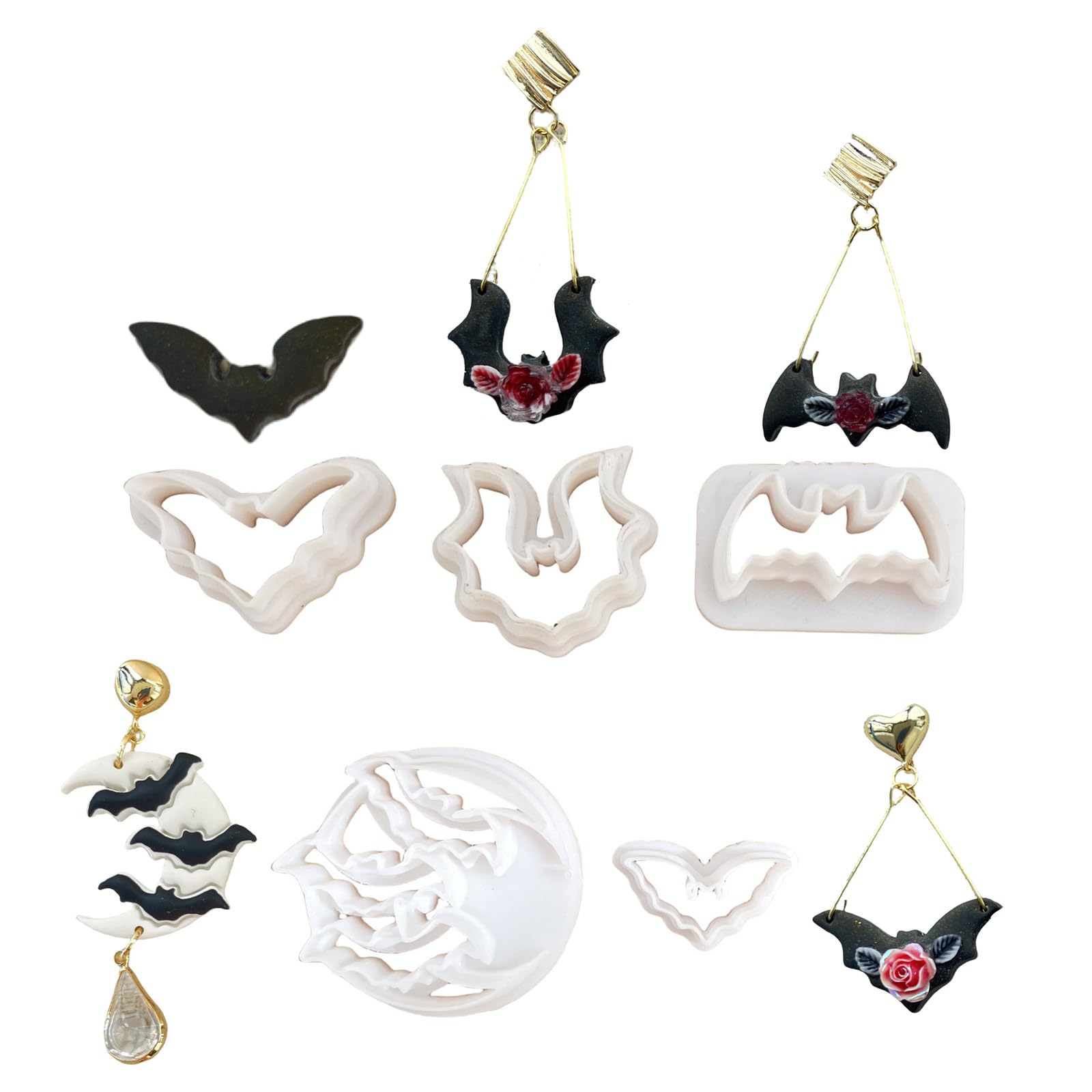 Oxxggkao Crafting Clay Cutter Molds for Beginner Keychain Jewelry Making Earring Making Jewelry for Earrings Pendant Earrings Earring Cutter