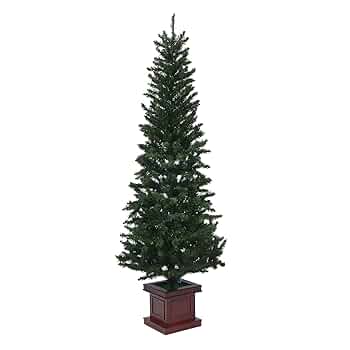 Amazon | クリスマスツリー ウッドベーススリムツリー ポット