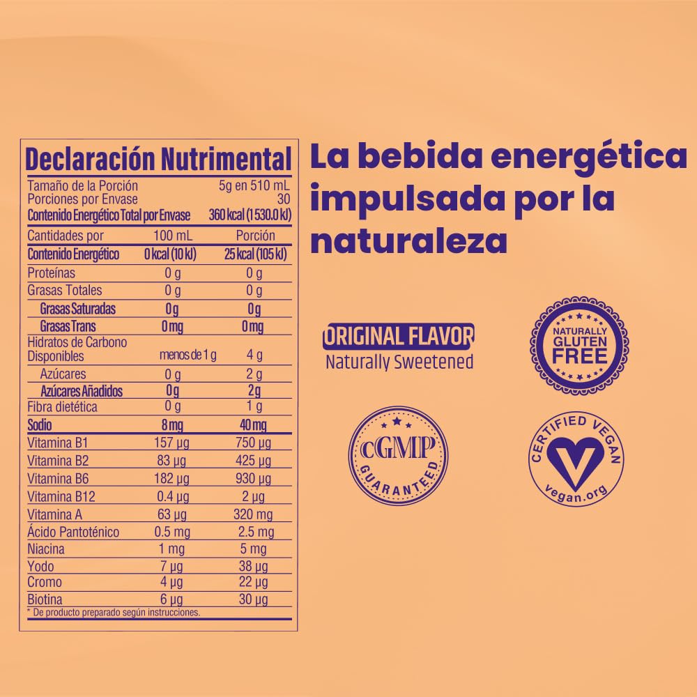 VIVRI PowerMe! Energy Boost Formula | Orange Mango Flavor | Coffee Alternative | Made with Natural Green Tea, Guarana, Yerba Mate & B Complex | 30 Servings — Amazon image 3