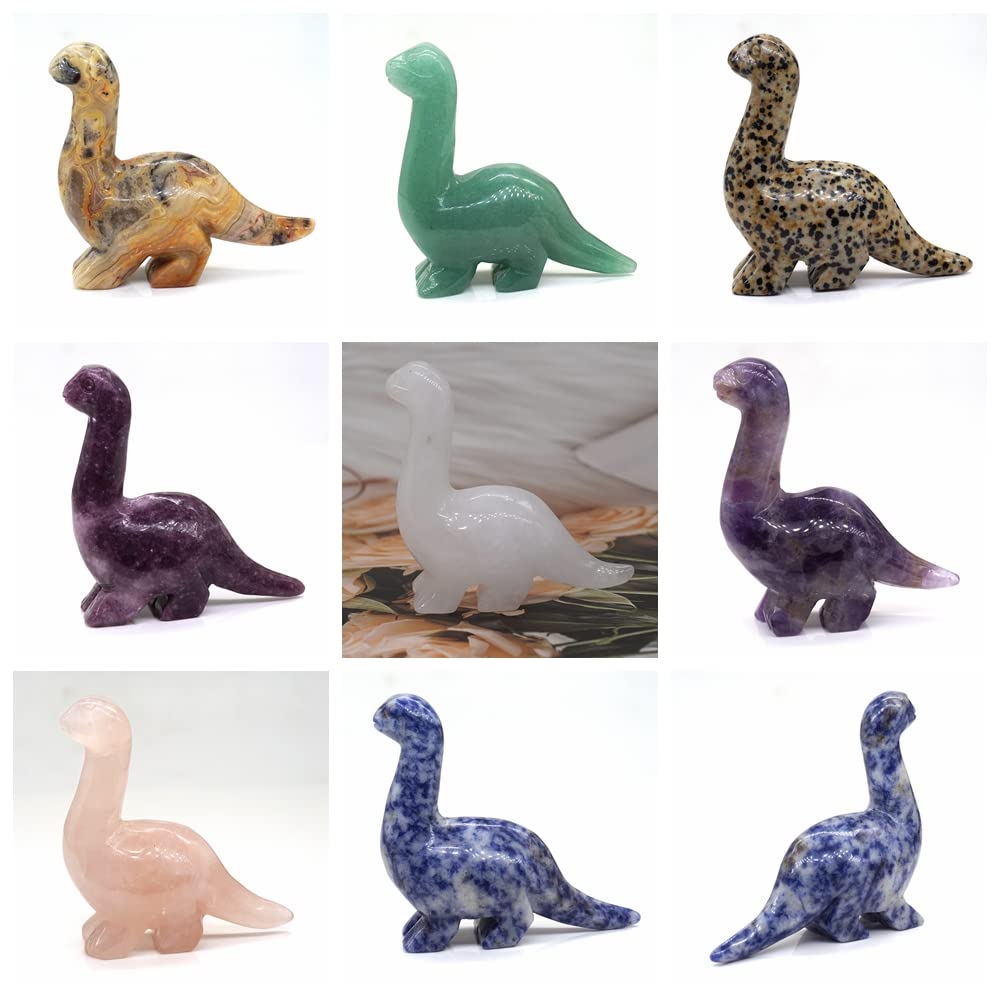 Amazon.co.jp: 2.7インチ恐竜石彫刻置物クリスタルディプロドクス像家