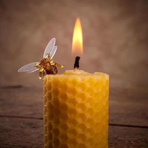 Miniatura 4 de PXBBZDQ Bobina de cera de abejas 100% orgánico con revestimiento de cera de abejas natural para hacer velas, velas DIY (200 pies, 0.039 in)