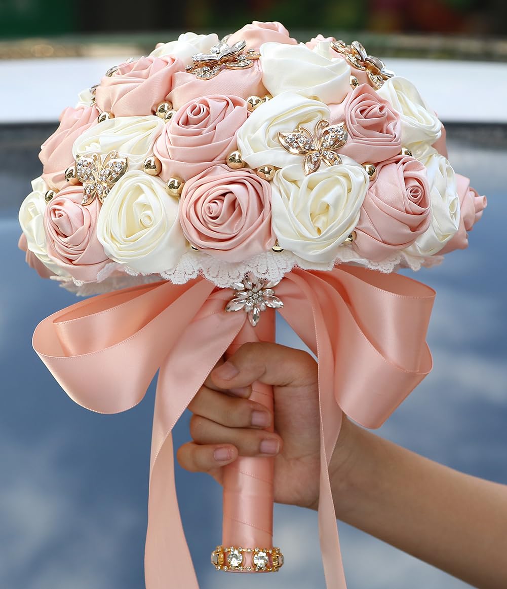 Roses Round Bridal Bouquet aba23-41-2