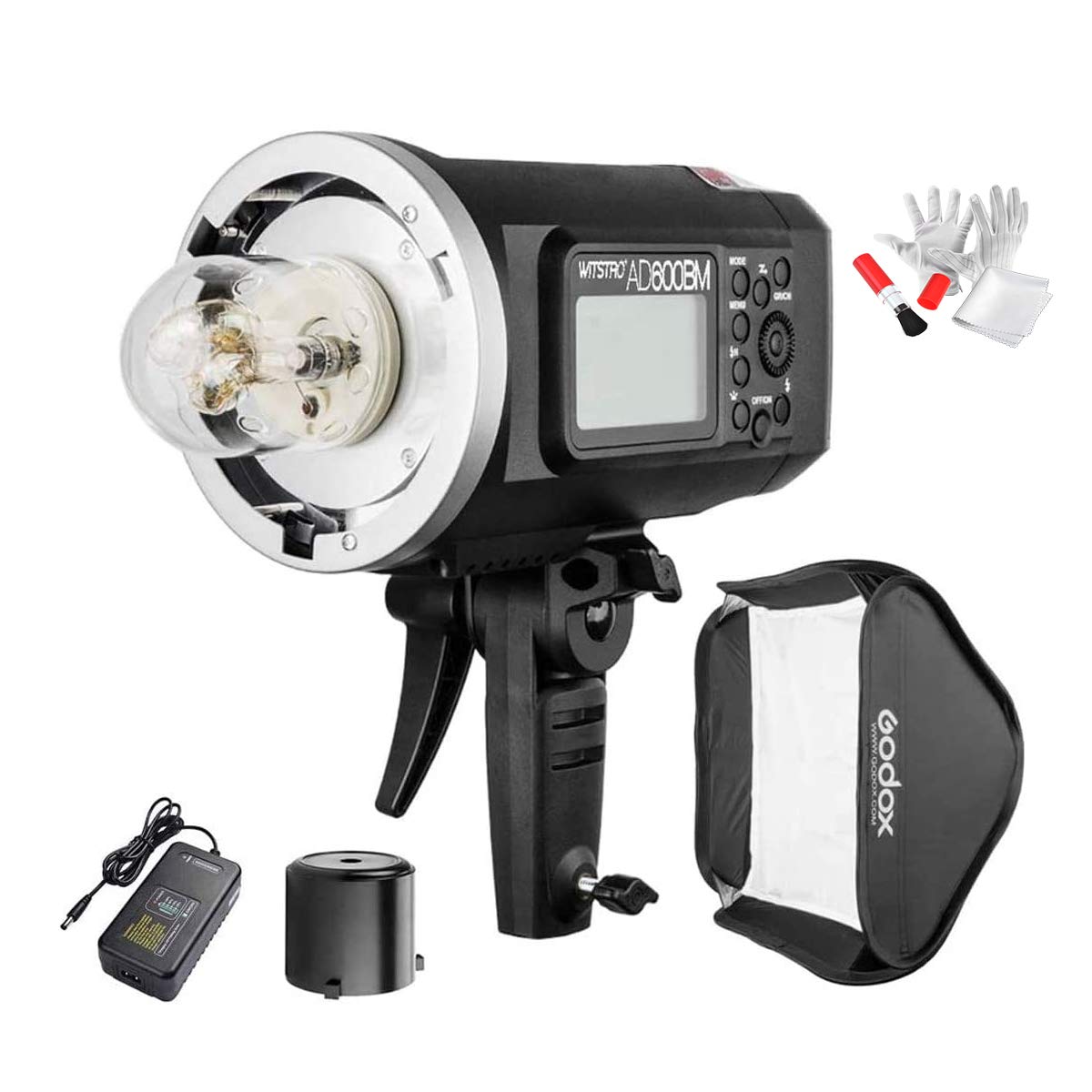 GODOXAD600BM Bowens Mount 600Ws GN87 High Speed Sync Outdoor Flash Strobe Light with Built-in 2.4G Wireless X System and 8700mAh Battery Pack