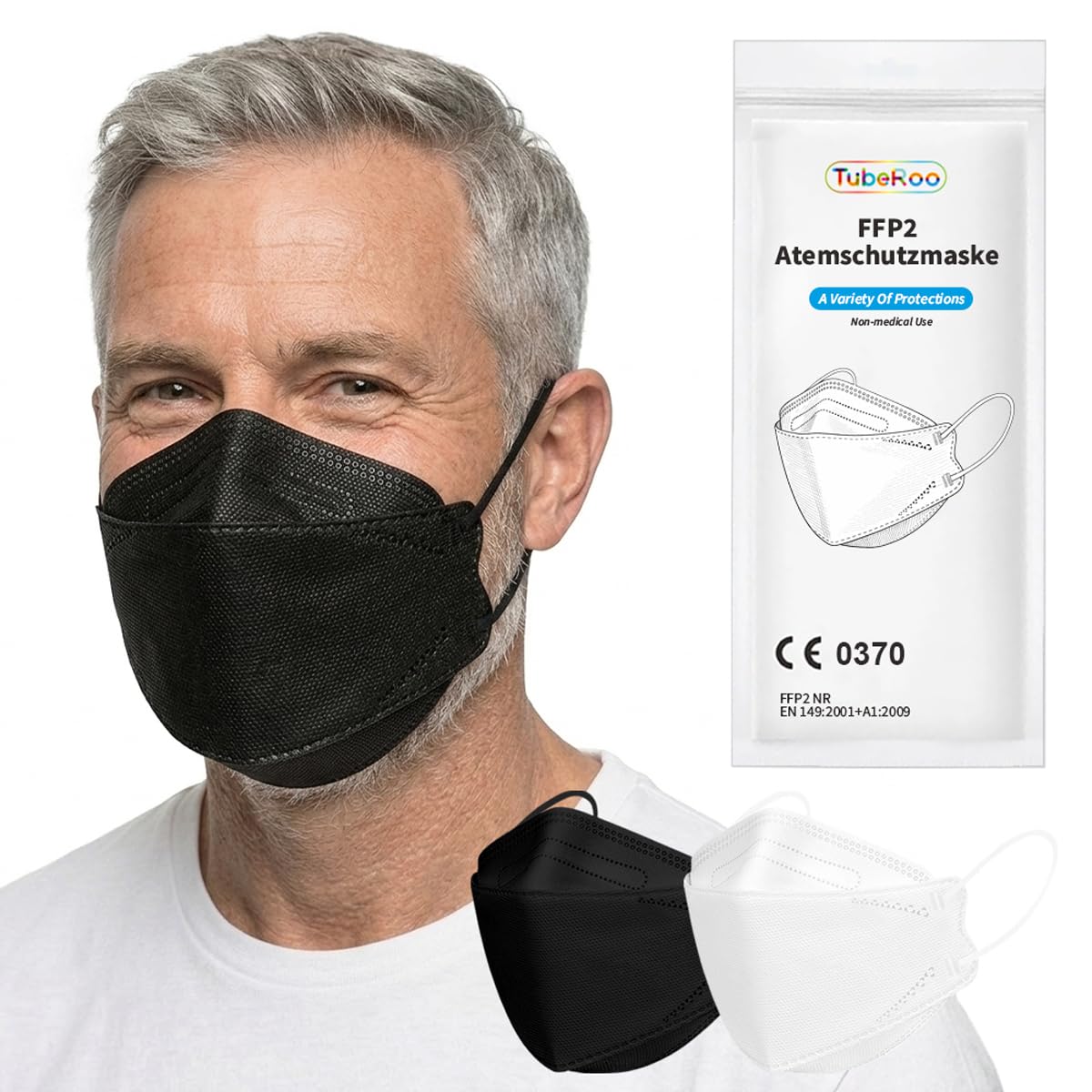 FFP2 Maske Bunt Farbig Fischform 20 Stück Masken, Blau Grau Beige Rot Pink Rosa Orange Schwarz Weiß Hellblau Dunkelgrau, Versand aus Deutschland, Atemschutzmaske, Mundschutz