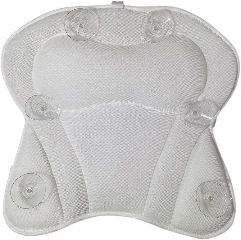 Bath Pillow Almohada De Baño De Masaje De Mariposa Blanca Suave 3D Con Ventosas, Cojín Esponjoso para Bañera De SPA, Herramienta De Relajación Cómoda para Cuello Y Espalda Bathtub Pillow