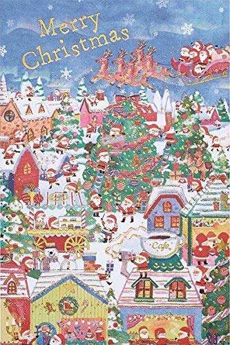 学研 クリスマスカード ミニサンタカード（マーケット）X16-014