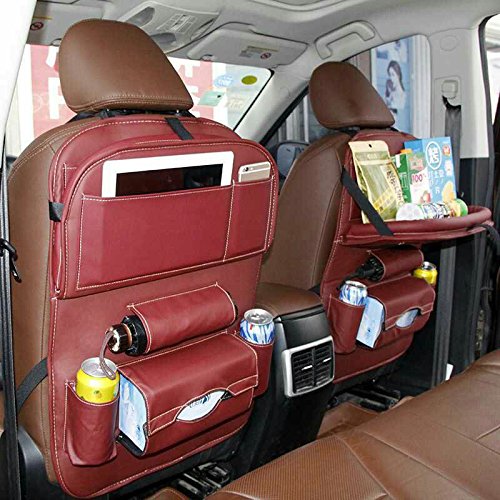 FBARTL - Organizador de asiento trasero de coche, de piel sintética artificial, plegable, accesorio para maletero