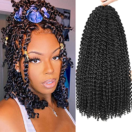 Passion Twist Hair 22 Inch 8 Packs Water Wave Crochet Hair For Black Women Long Curly Braiding Hair Spring Twist Hair Crochet Braids Synthetic Bohemian Hair Extension