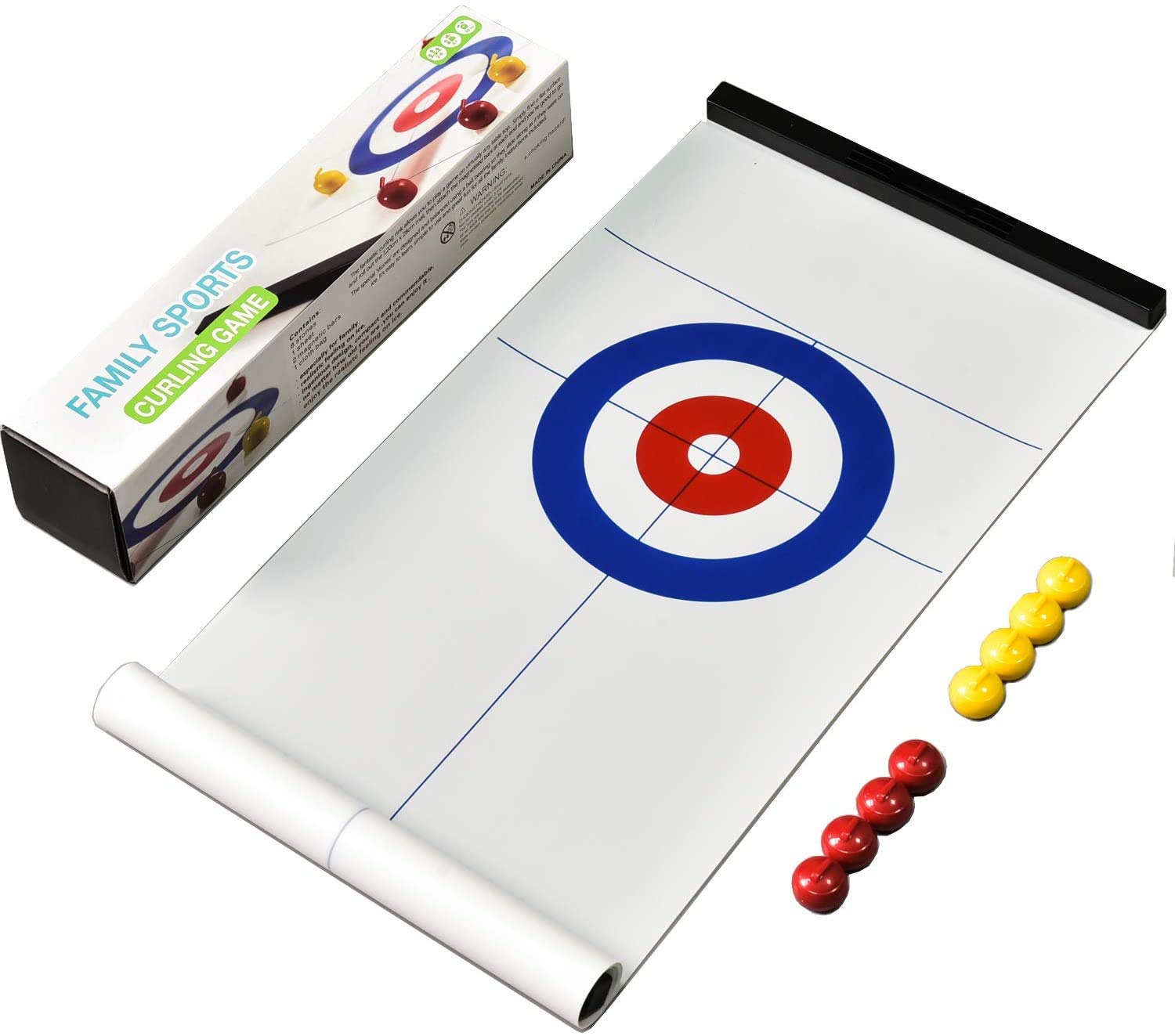 Buy Tabletop Curling Game，Compact Curling Board Game with Portable Tabletop  Set Includes 8 Rolling Mini Pucks for Family/School/Travel, Mini Table Games  Adults and Kids Team Board Game Training Online at desertcartBermuda