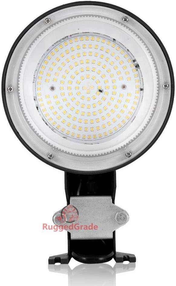 Suреr Sаlе 🛒 8400 Lumens - 70 watt -with Photocell - Outdoor Wall Light - 5000K - Barn Style LED - Gray Housing- Includes Dusk to Dawn Sensor – LED Yard Light- LED Wall Lights Outdoors - Photocell