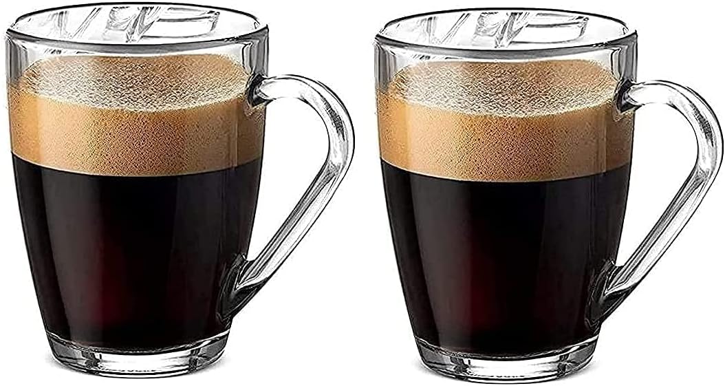 Golden bird Crystal Clear Coffee Mug Warm Beverage Mugs Set for Tea,Coffee,Beverage (2 pcs)