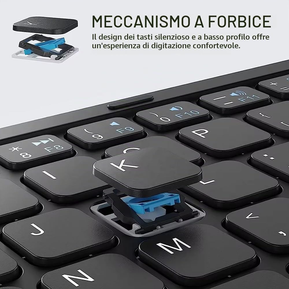 Generico Tastiera senza fili trifold di Bt con il touchpad della compressa del telefono del computer tastiera universale esterna tastiera dell'ufficio tastiera pieghevole