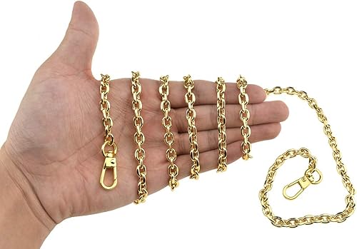 Miniatura 26 de HAHIYO Mini Pochette - Correa de cadena fina y ancha de 0.236 in para LV gruesa de 0.079 in para bolso, cartera, embrague, cómoda correa de metal