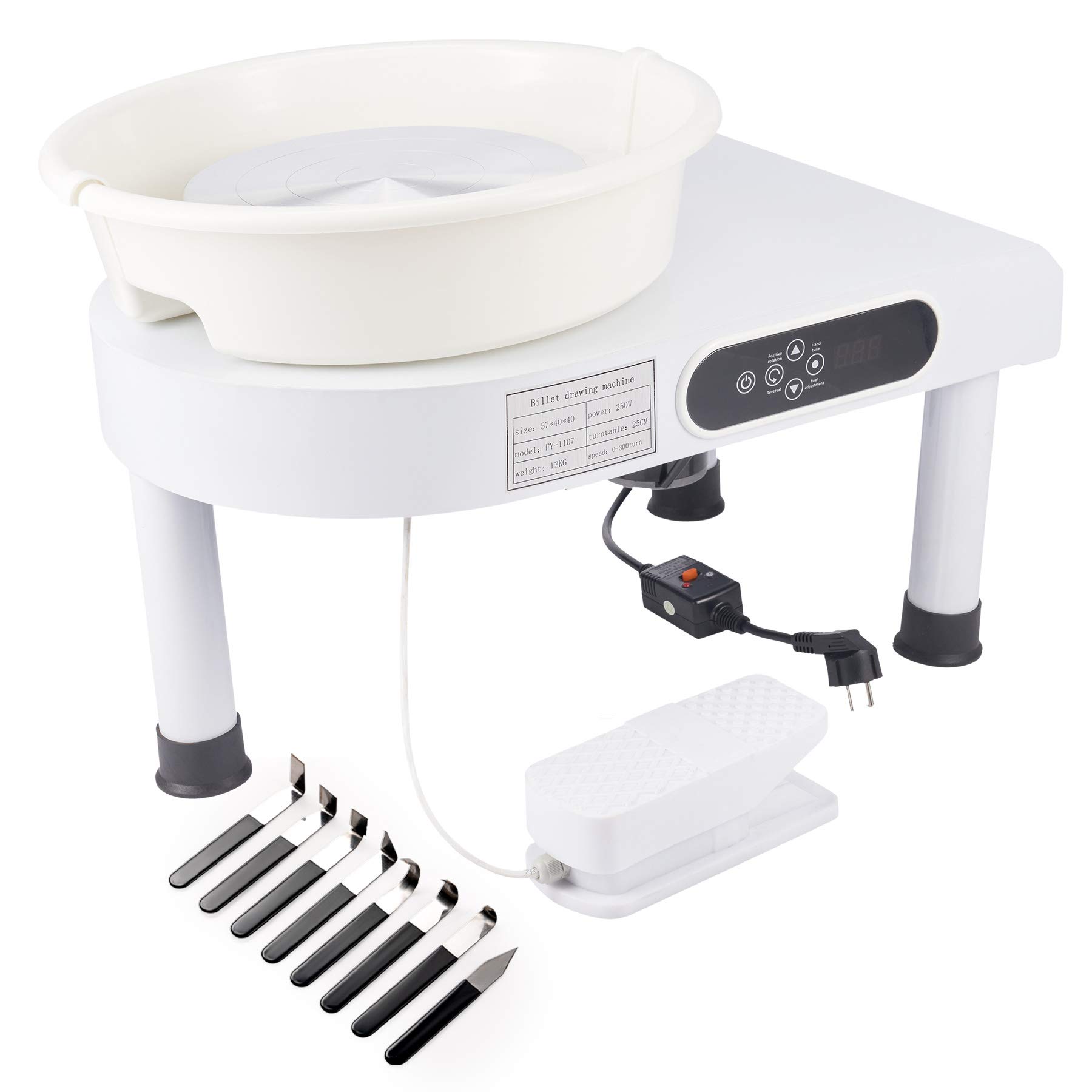 Buy COZ 25cm Electric Pottery Wheel for Adults 300rpm DIY Pottery Kit for Beginners and Pros