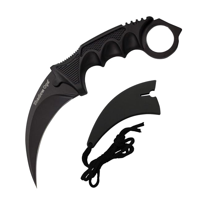 MASTER CUTLERY Tactical Combat Karambit Neck Knife Fixed Blade w SHEATH