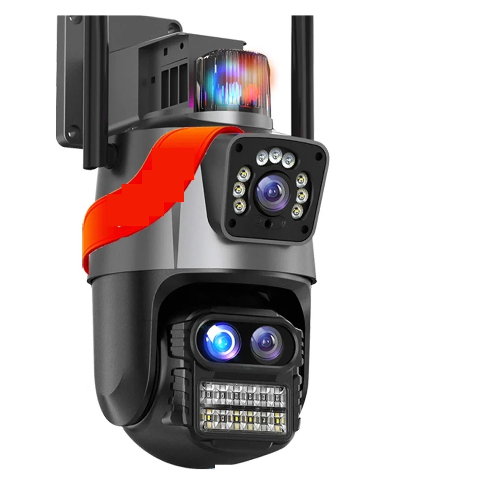 Oshpmbdlyfj Au Plug 9Mp Wifi Camera Outdoor8x Zoom Security Camera 4K Video Surveillance Three Lens Dual Screen Ptz Nvr Security Cctv(,4Mp No Sd Card)