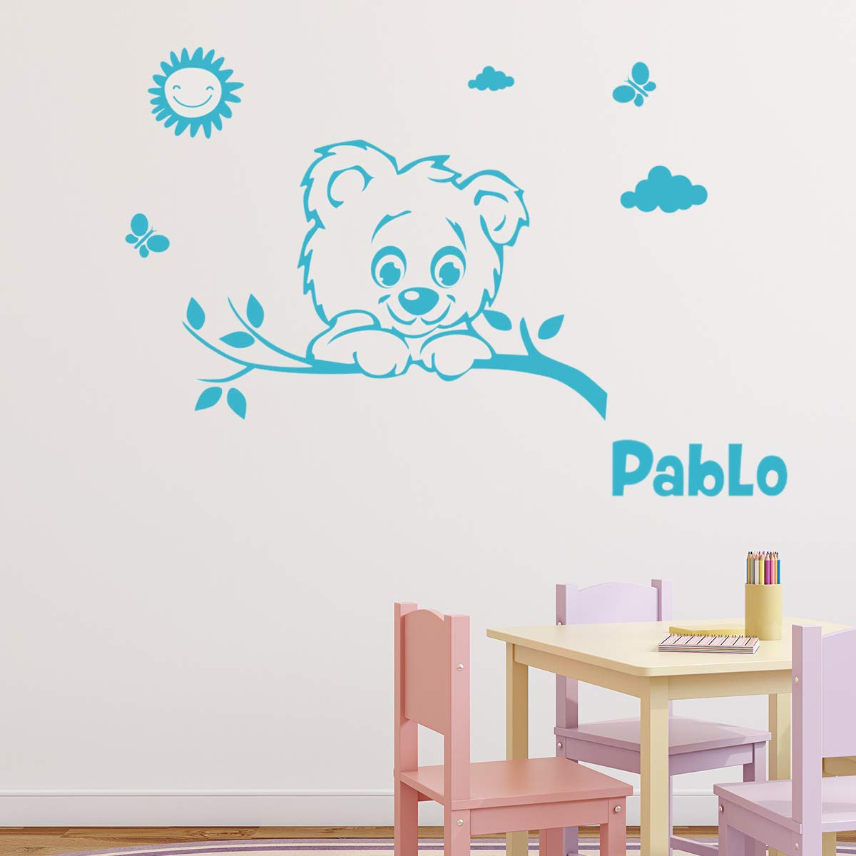 Personalised Name Stickers, Model 5, 45x30cm + 30x40cm