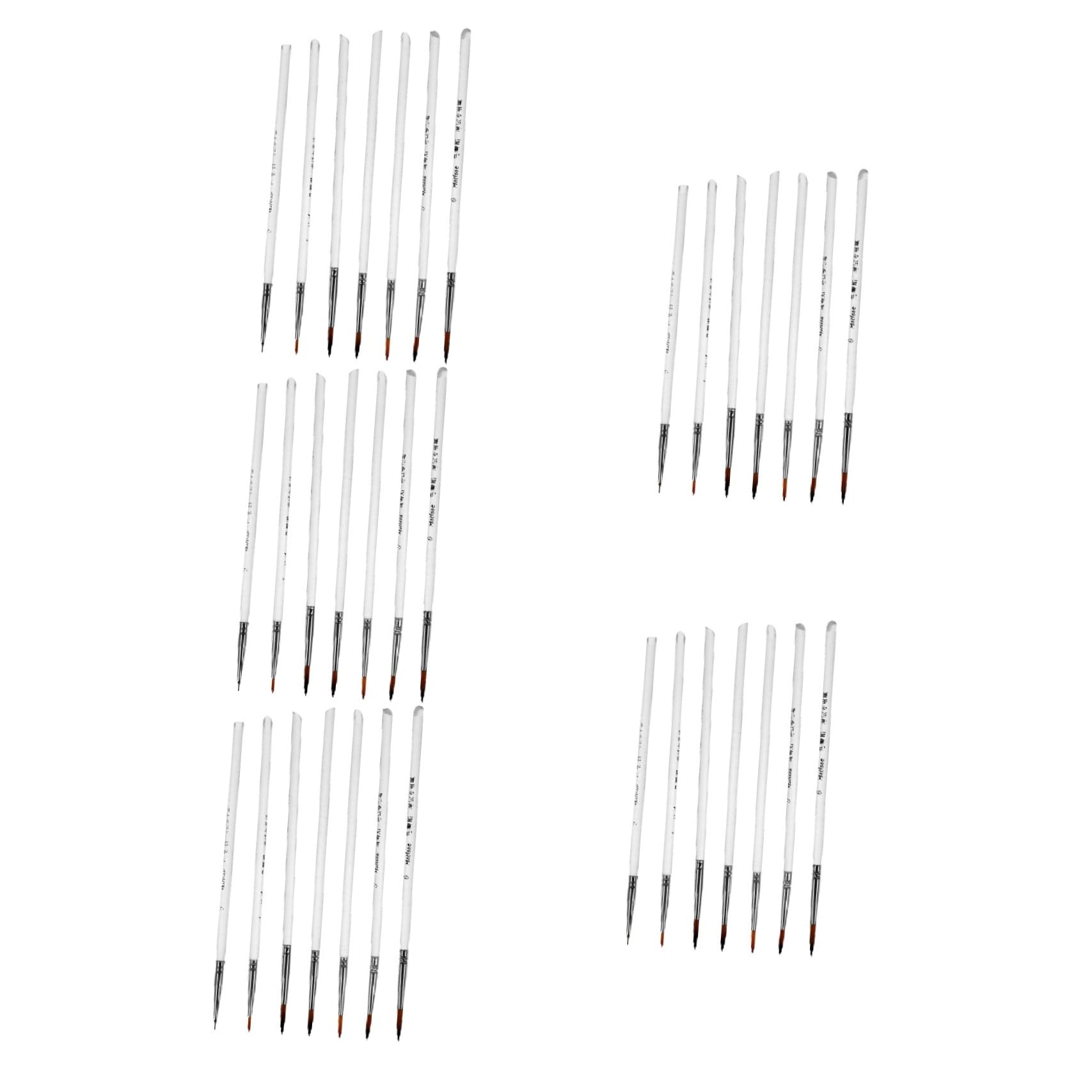 jojofuny 55 Pièces Ensemble de stylos à Peinture pinceaux d'art Miniatures Peinture Miniature Pinceau de détail Miniature Pinceau de Peinture de détails Fins Plastique
