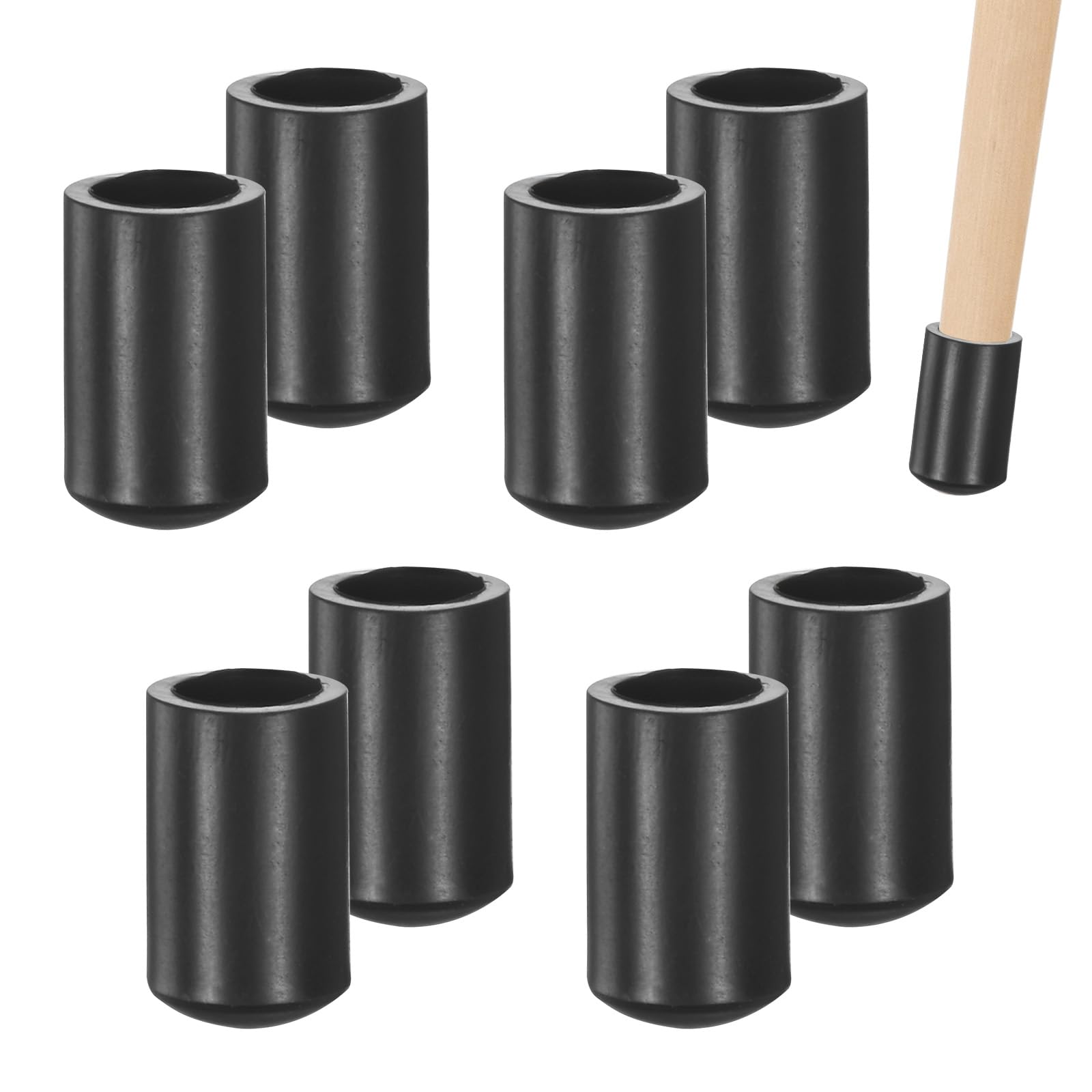 M METERXITY 8Pcs Round End Cap 1/4"(6mm) PVC Cover Cap Protector