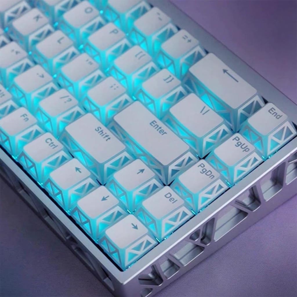 130Keys Translucency Shine Through Keycap Set for Mechanical Keyboard Mods