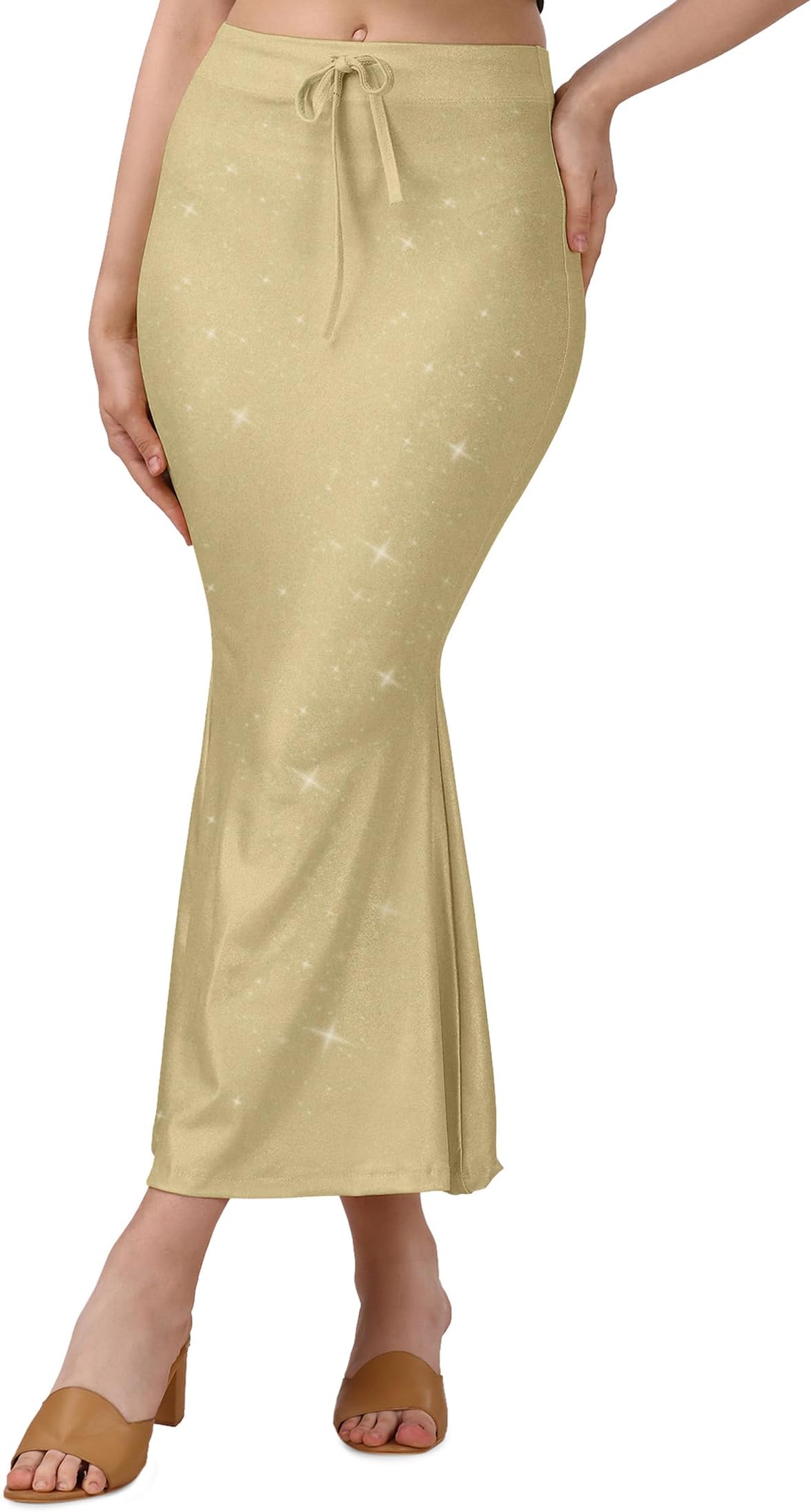 Mehrang Stretchable Shimmer Saree Shapewear Petticoat for Women, Skirts for Women,Shape Wear Dress for Saree