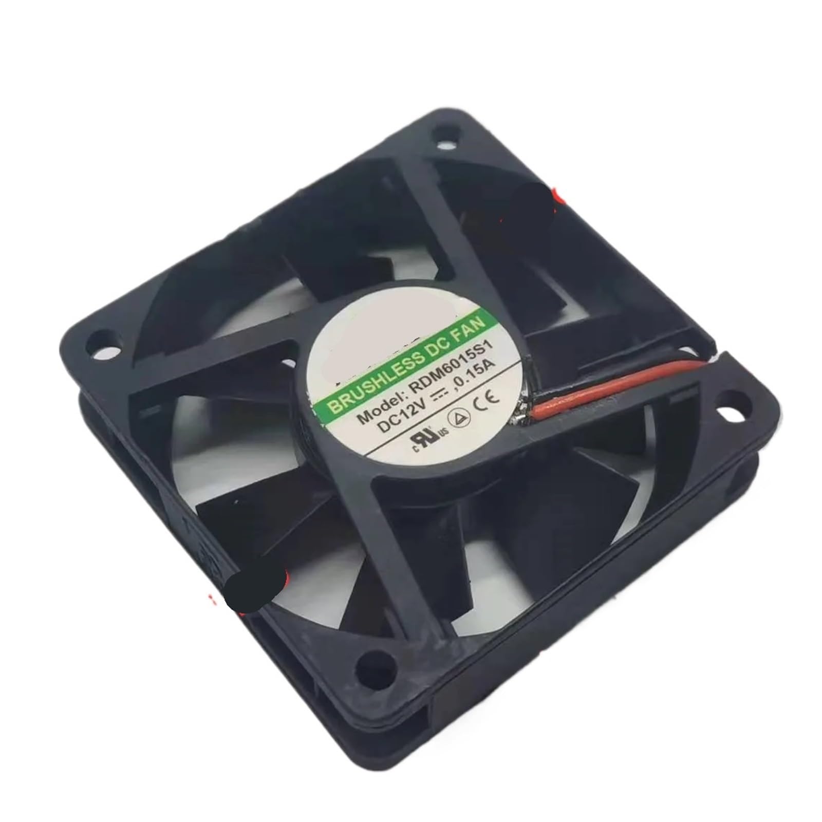 UITGVDQAT RDM6015S1 DC 12V 0.15A 60x60x15mm 2-Wire Server Cooling Fan