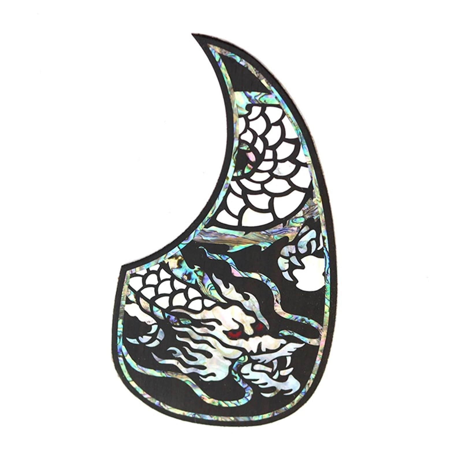 Mały Pickguard Do Gitary Akustycznej Solidny Drewniany Pickguard Do Gitary Akustycznej 41 Cali 40 Palisander Inkrustowany Kolorowymi Muszlami