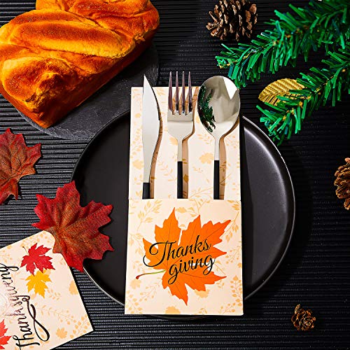 36pcsthanksgivingsilverwarecutleryholdersthanksgivingutensildecorfalldecorforhomethanksmapleleafsilverwarepaperpouchfallharvestpartysupplies  Urban Country Home Decor 36 pcs thanksgiving silverware cutlery holders thanksgiving utensil decor fall decor for home thanks maple leaf silverware paper pouch fall harvest party supplies  urban country home decor