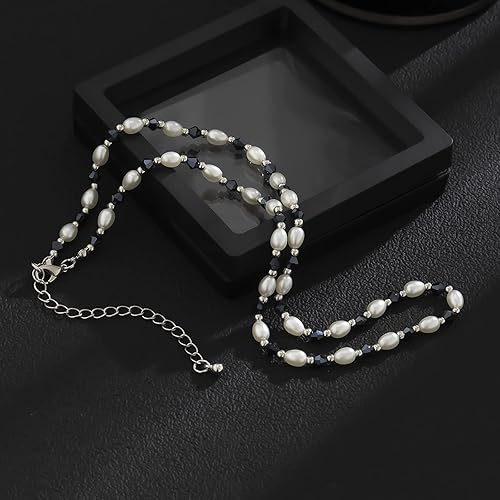 Miniatura 6 de YANCHUN Collar de Lariat en capas para mujer, delicado collar de cadena de cuentas finas de oro en forma de Y para mujer