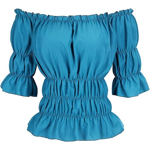 Kranchungel Peasant Blouses for Women: Renaissance Shirt Halloween Costumes Woman 2025 Pirate Costume Themed Party Aged 25-35