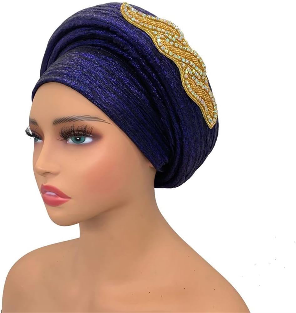 Dvbfufv Fashion African Turban Cap Women's Headwrap Nigeria Wedding Headwear