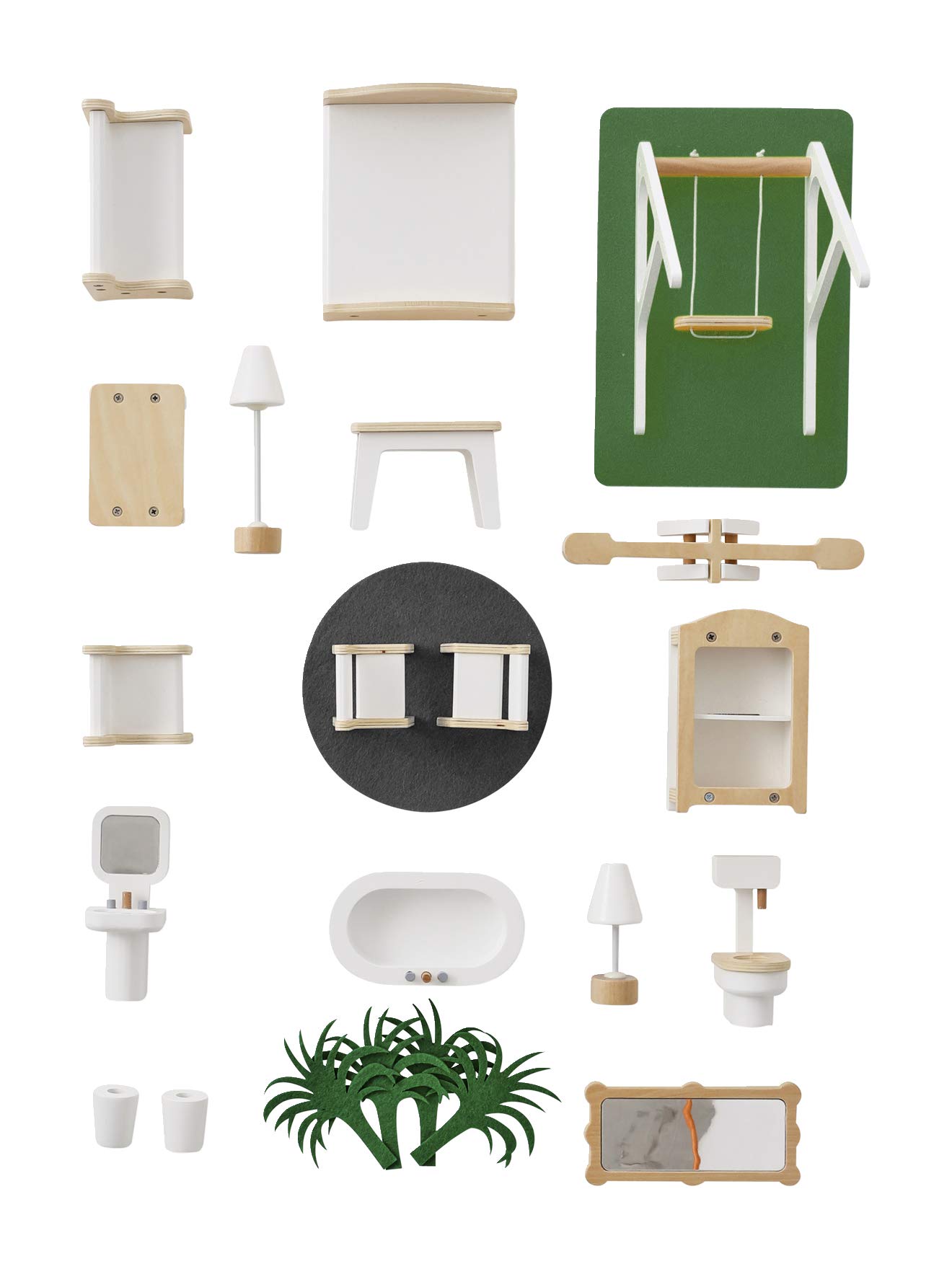 VERTBAUDET Maison Romantique des Amis des Petits + mobilier en Bois Blanc TU