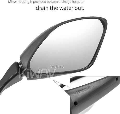 Miniatura 3 de KiWAV Reemplazo de espejo lateral izquierdo y derecho derecho derecho compatible con Suzuki GSX-250R 2018 2019 se vende por par