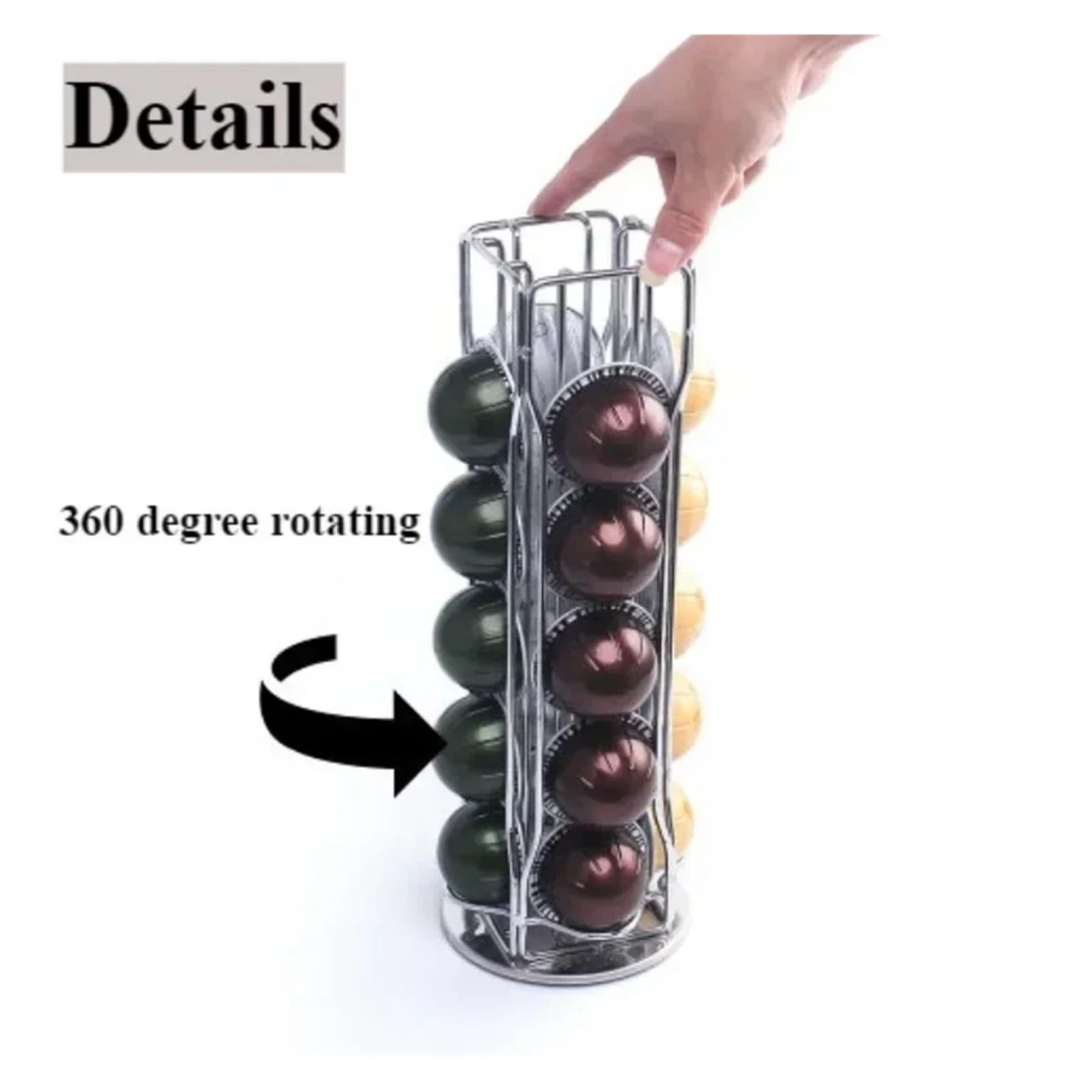 Porta Capsule Caffè, Compatibile con Vertuo, Metallo