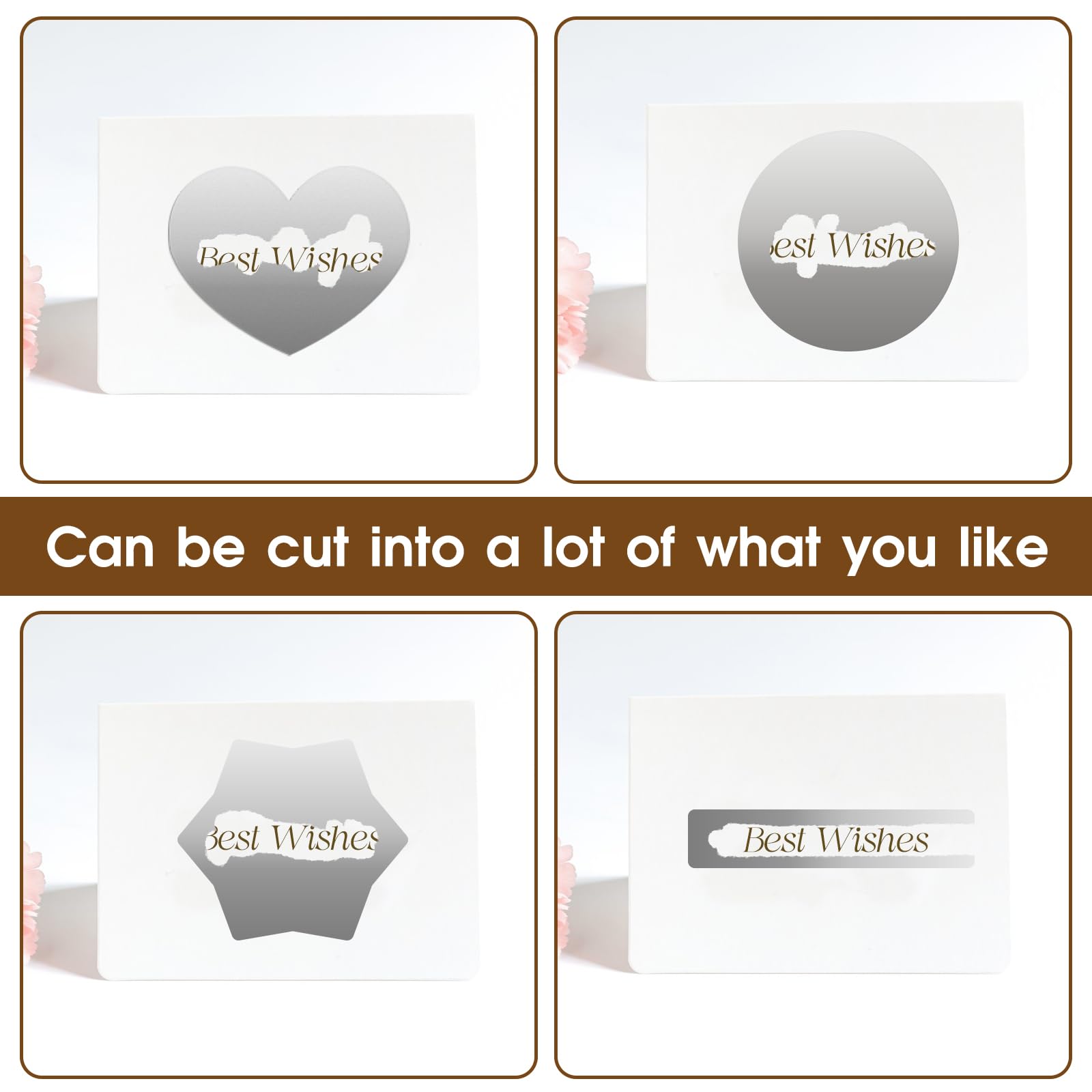 Silhouette Printable Scratch-Off Sticker Sheets 8.5"X11" 5pk