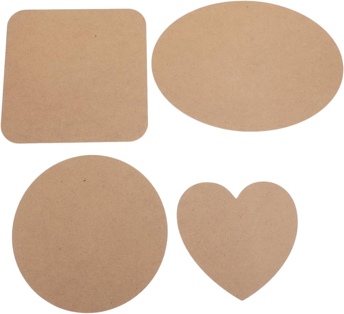 Uonlytech 4pcs Lightweight Wooden Boards for Handmade Clay DIY Tools Oil Painting Bases Display Bases for Sculpting and Art Projects