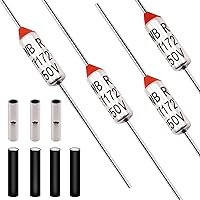 Vista 4 de Tnisesm Fusible térmico de metal 113 C, 10 unidades, 10 A, 250 V, con conectores a tope no aislados (22-18 AWG) para transformador de motor