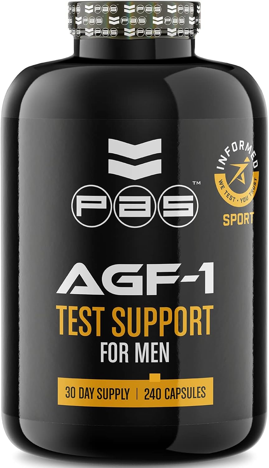 PAS Nutrition AGF-1 Test Support Supplements for Men Supports with D-Aspartic Acid, L-Carnitine Tartrate, 30 Day Supply