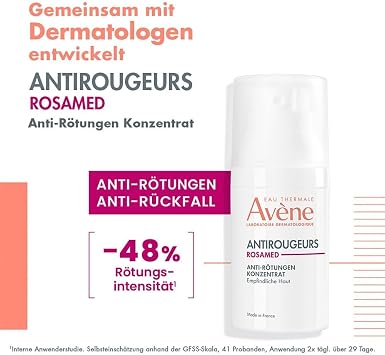 Eau Thermale Avène Antirougeurs Rosamed Chronic Redness Concentrate 30ml | Avène & Angiopausine™ Thermal Spring Water - Hydrates & Soothes - Dermatologist Developed - Sensitive & Reactive Skin