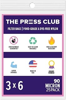 90 Micron | Premium Nylon Tea Filter Bags | 3" x 6" | 25 Pack