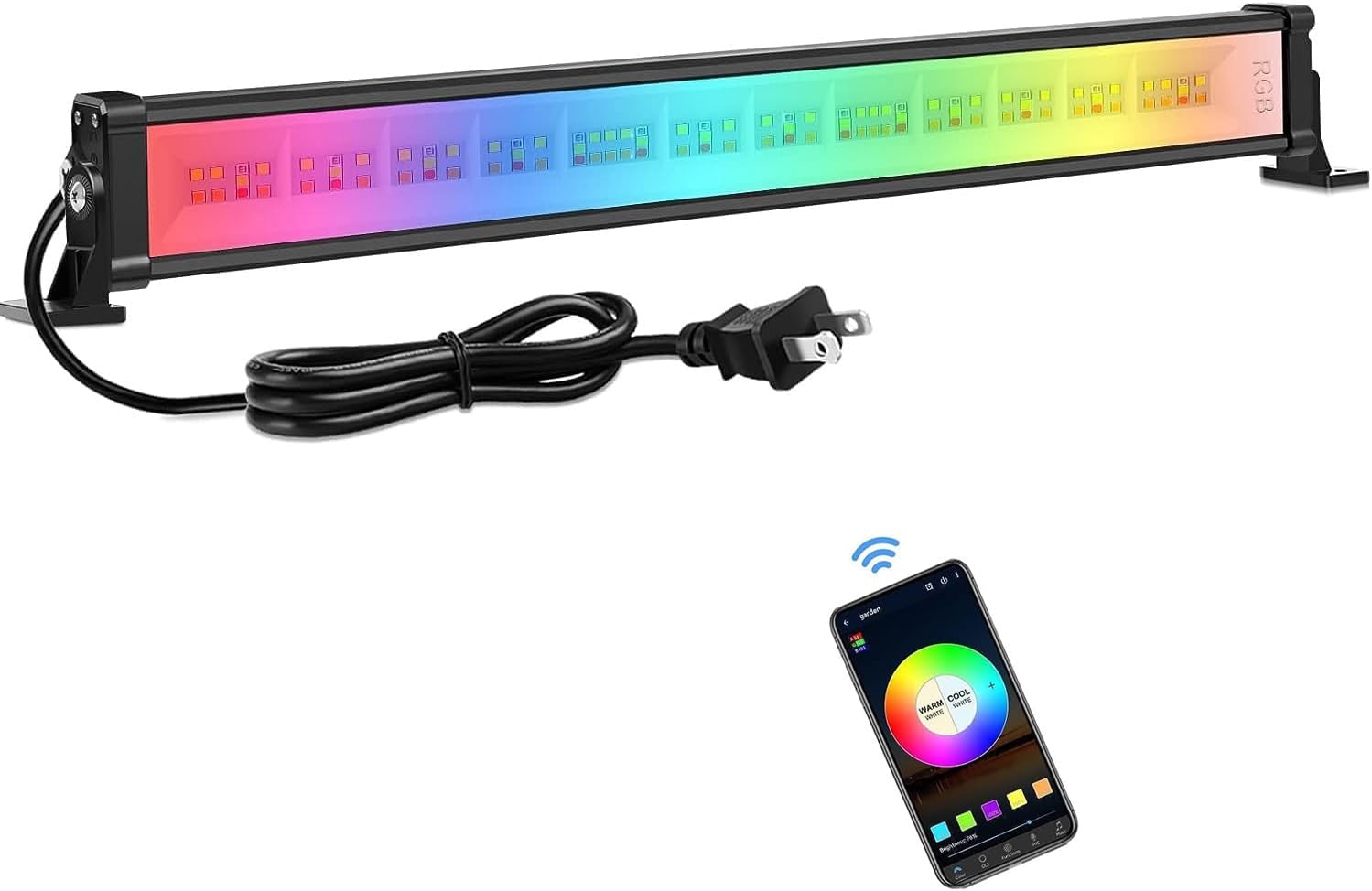 MEIKEE RGB Wall Washer Light, 42W RGBCW Smart APP Waterproof LED Strip Lights Bar, Dimmable Stage Lights for Church Wedding Birthday Party Outdoor Lighting Christmas Decoration MEIKEE RGB Wall Washer Light, 42W RGBCW Smart APP Waterproof LED Strip Lights Bar, Dimmable Stage Lights for Church Wedding Birthday Party Outdoor Lighting Christmas Decoration