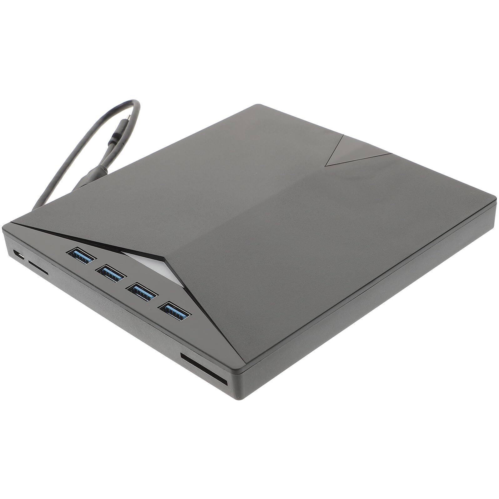 Portable External DVD Burner USB CD ROM Writer Silent Operation Compatible with Laptop Desktop One Computers Lightweight USB Optical Drive with Memory Card Slot and Fast Data-image-44