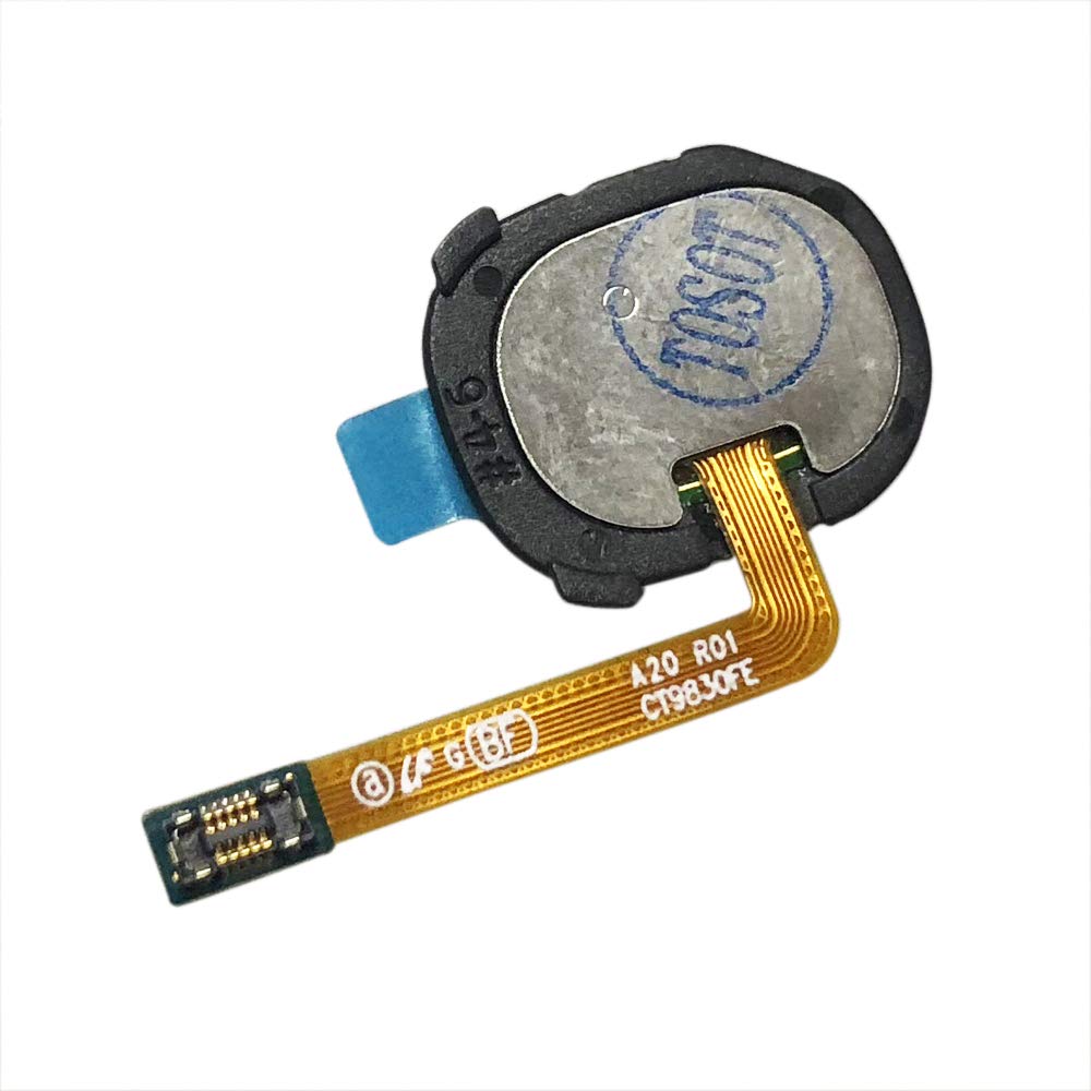 Zahara Home Button Fingerprint Key Flex Cable Replacement for Samsung Galaxy A20 SM-A205 A205U (Black)
