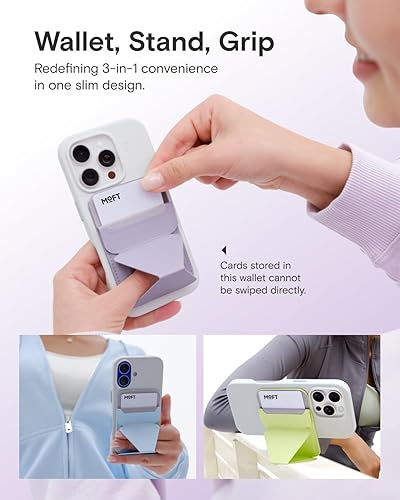 Miniatura 3 de MOFT Soporte magnético para cartera compatible con iPhone 171615141312, ajuste de ángulo y soporte de teléfono compatible con MOVAS Magsafe, espuma