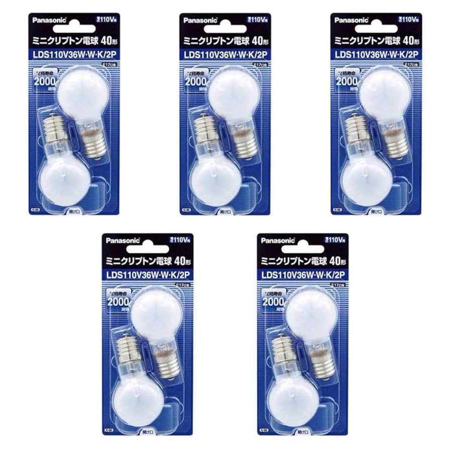 Amazon | パナソニック ミニクリプトン電球 110V 40W形(36W) E17