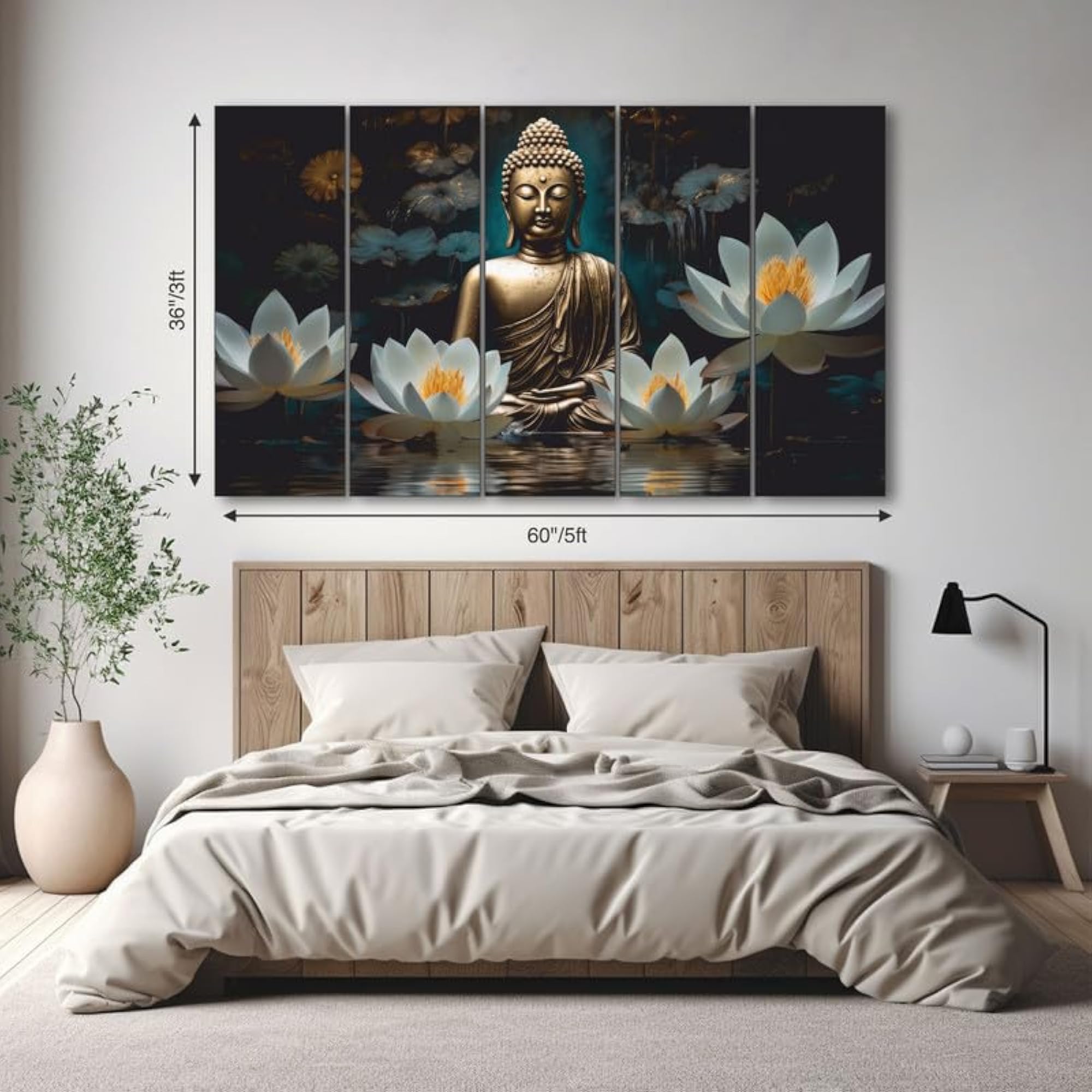 Lord Buddha Wall Painting for Living Room, Big Size