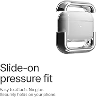 Vista 3 de Arc Pulse Compatible con AirPods Pro Case (2024), carcasa protectora minimalista de aluminio con absorción de impactos + incrustaciones de Aluminio
